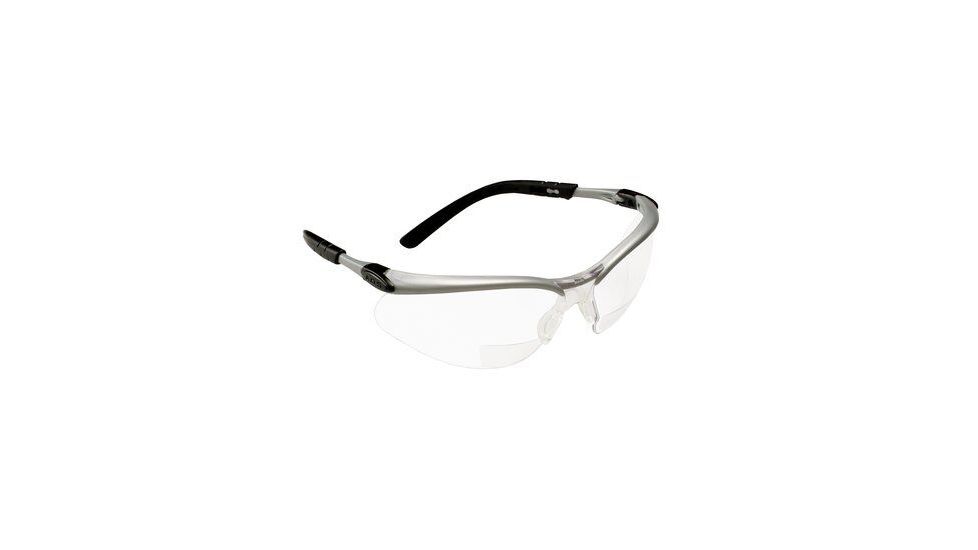 3M BX Reader Protective Eyewear 11376-00000-20, Clear Lens, Silver Frame, +2.5 Diopter, 20 EA/Case