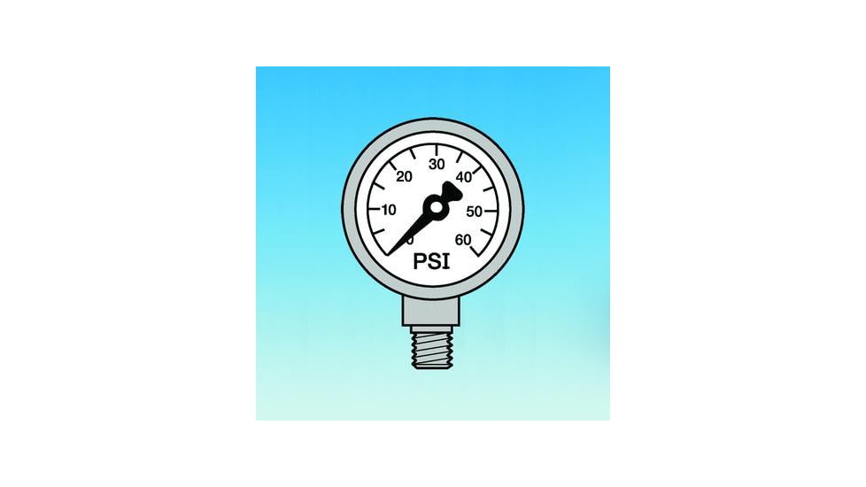 Ace Glass Laboratory Glassware and Equipment 0-60PSI 1/8MPT Ss Gauge 13385-44