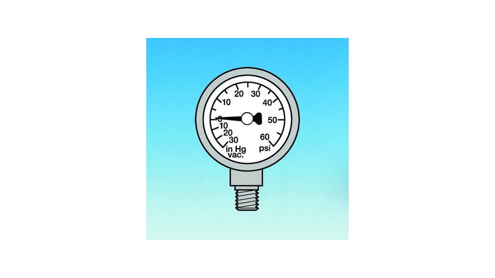 Ace Glass Laboratory Glassware and Equipment 0-60PSI 1/8MPT Ss Gauge 13385-52