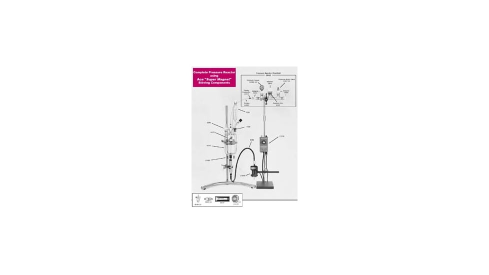 Ace Glass Laboratory Glassware and Equipment 1L 100MM Sm Reac ''C'' 6423-269