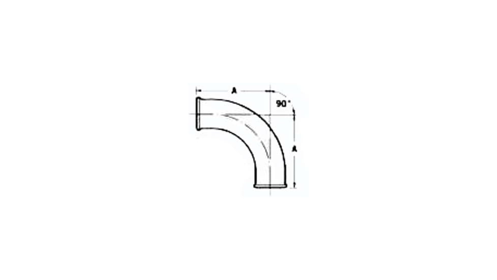 Ace Glass Laboratory Glassware and Equipment 4 X 90 Radius Elbow 8833-38