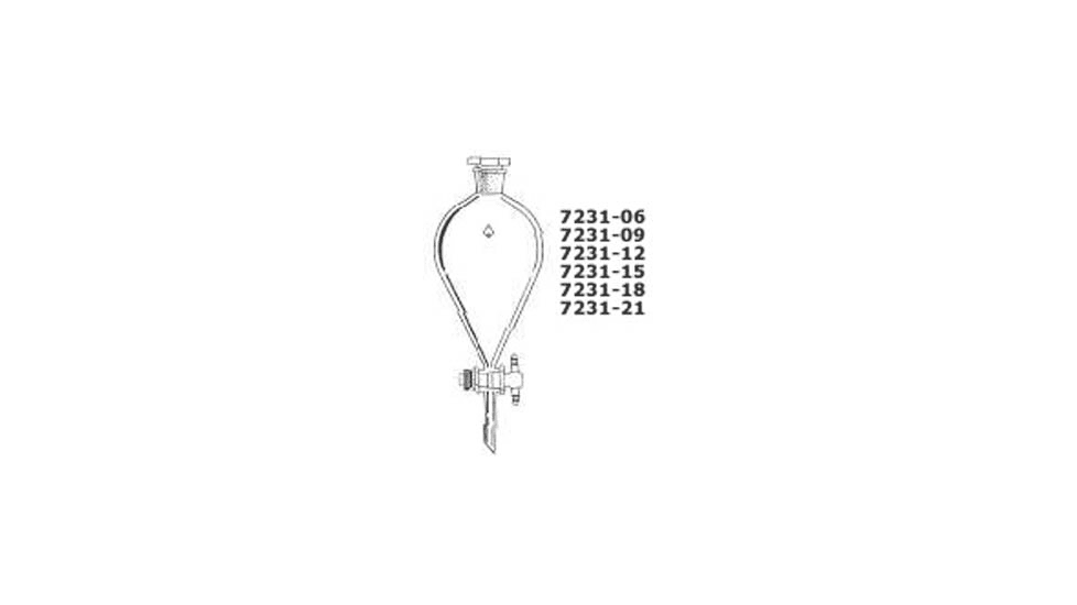 Ace Glass Laboratory Glassware and Equipment 500ML 24/25 Sep Funnel 7231-15