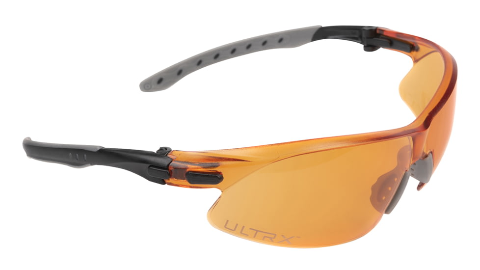 Allen ULTRX Keen Safety Glasses, Black Frame, Amber Lens, 4141