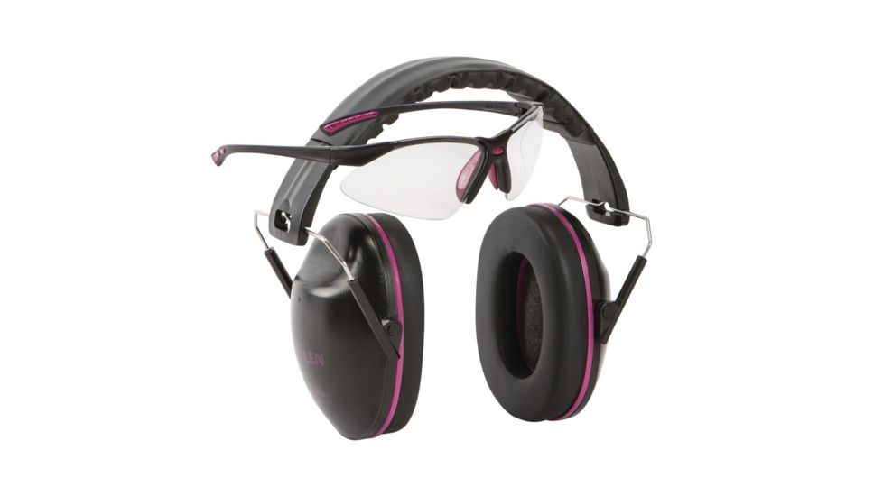 Allen Gamma Junior Shooting Muff & Glasses Combo, Black/Orchid Pink 2326