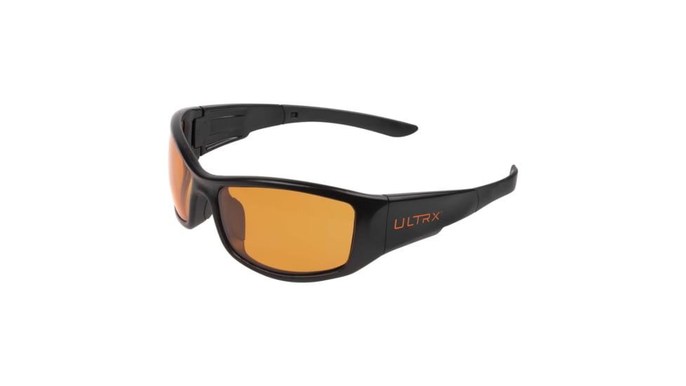 Allen ULTRX Sync Safety Glasses, Black Frame, Amber Lens, 4138
