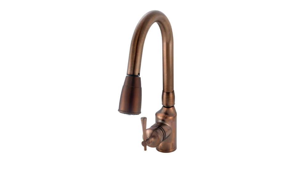 American Brass RV Kitchen Faucet With Pull Down Sprayer And Single Lever Handle 8 Oil Rub Bronze, SL2000ORB