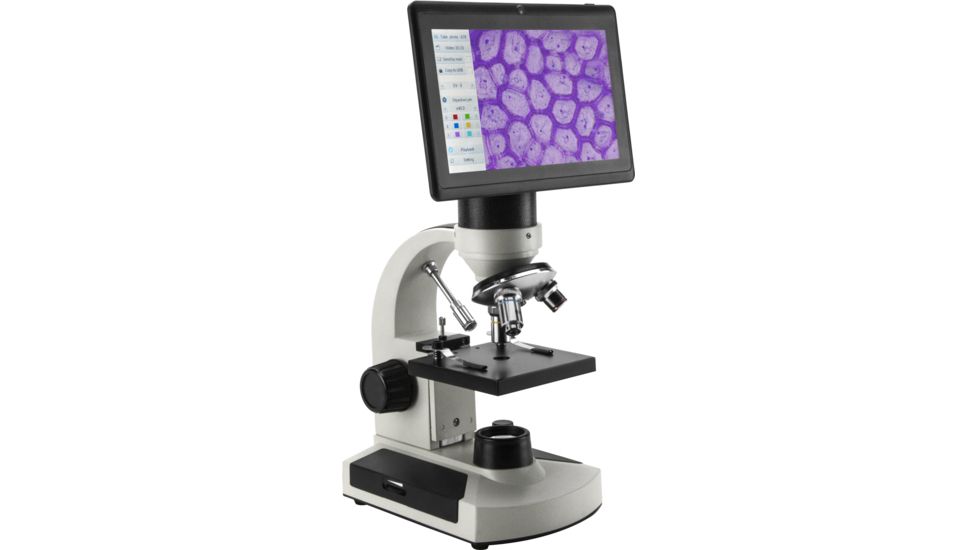 Barska 104x, 260x, 1040x 5MP Digital Microscope w/ Screen, White, 7in. Screen AY12214