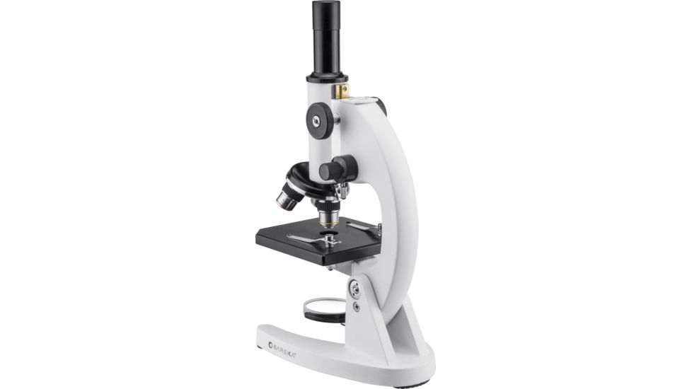 Barska 40x, 100x, 400x Monocular Compound Microscope, White, Small AY13070