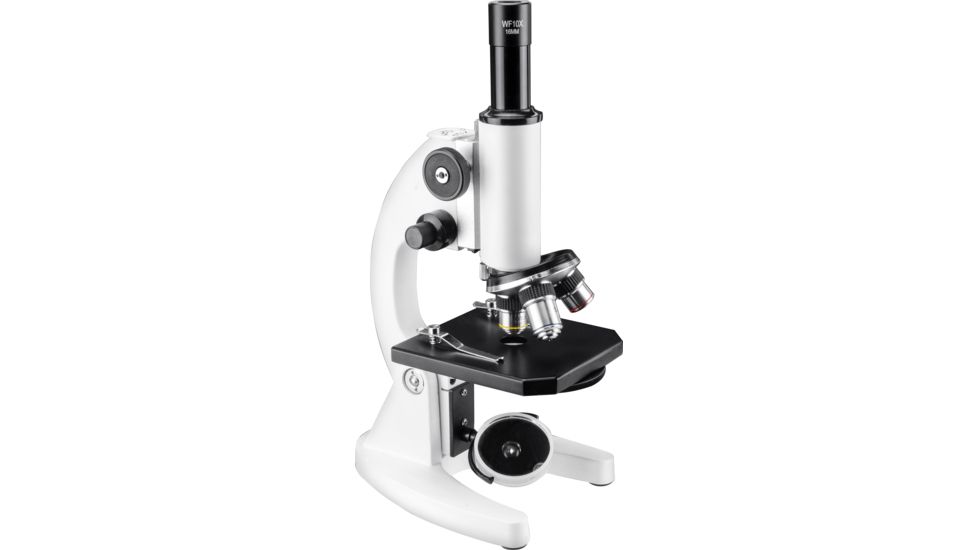 Barska 40x, 100x, 400x Monocular Compound Microscope, White, Small AY13070