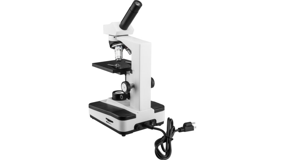 Barska 40x, 100x, 400x Monocular Compound Microscope, White, Medium AY13072