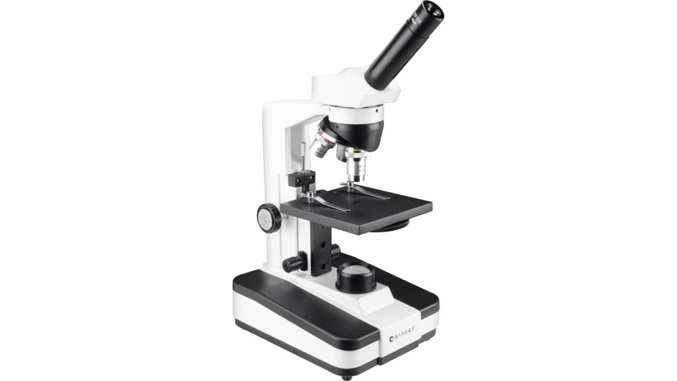 Barska 40x, 100x, 400x Monocular Compound Microscope, White, Medium AY13072