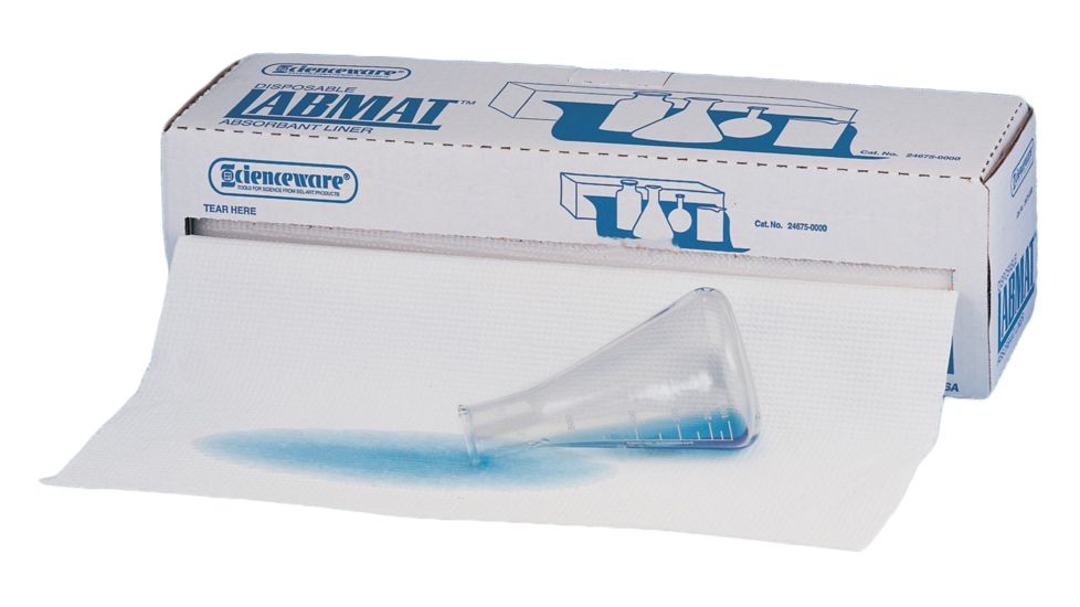 Bel-Art LABMAT Bench Liner, SCIENCEWARE 246751000 Safety Red Biohazard-Designated Liner, Each