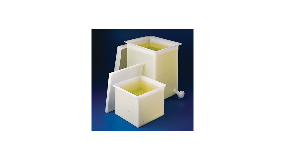 Bel-Art Tank Pe Rect W/LID+FCT 7.5GLN H340930000