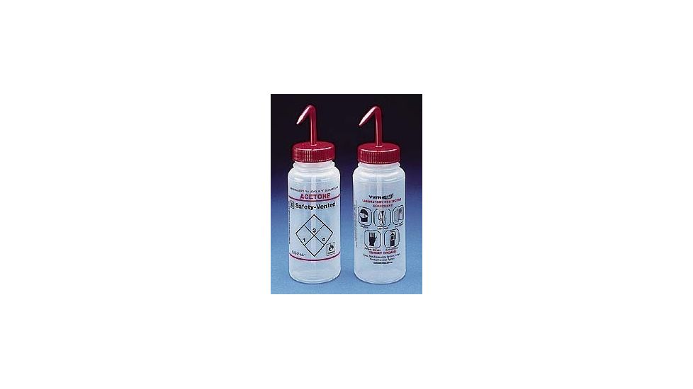 Bel-Art Safety-Vented Labeled Wash Bottles, Low-Density Polyethylene, Wide Mouth 116430224 250 Ml (8 oz.) Capacity