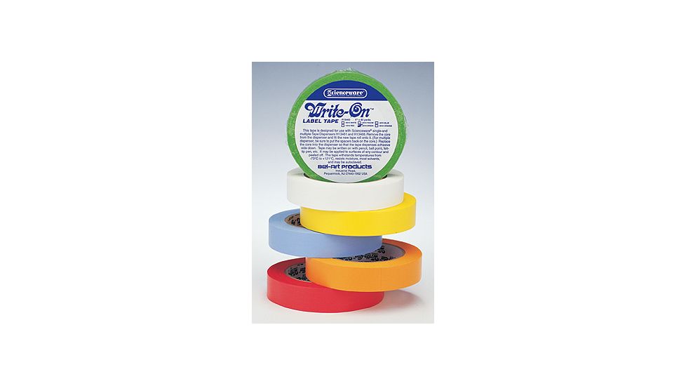 Bel-Art Write-On Label Tape, SCIENCEWARE F134620300 Tape Rolls With 2.5 Cm (1) Dia. Core