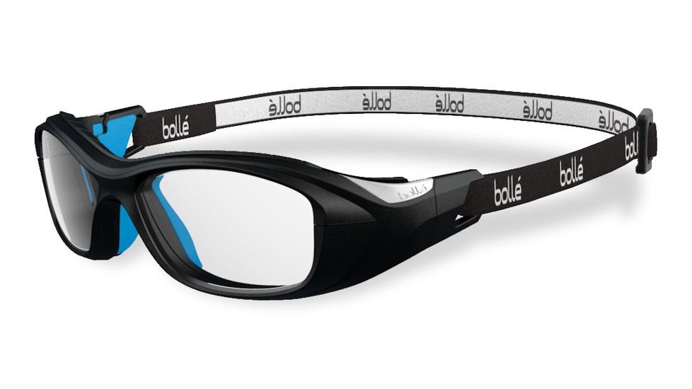 Bolle Kids SWAG Sport Protective Eyewear - Black and Electric Blue Frame,Clear Anti Fog/Scratch Lens 11889