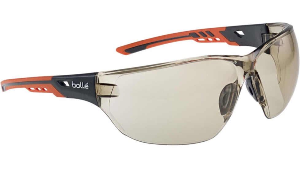 Bolle Ness+ Safety Glasses, Black Orange Frame, Copper Lens, NESSPCSP