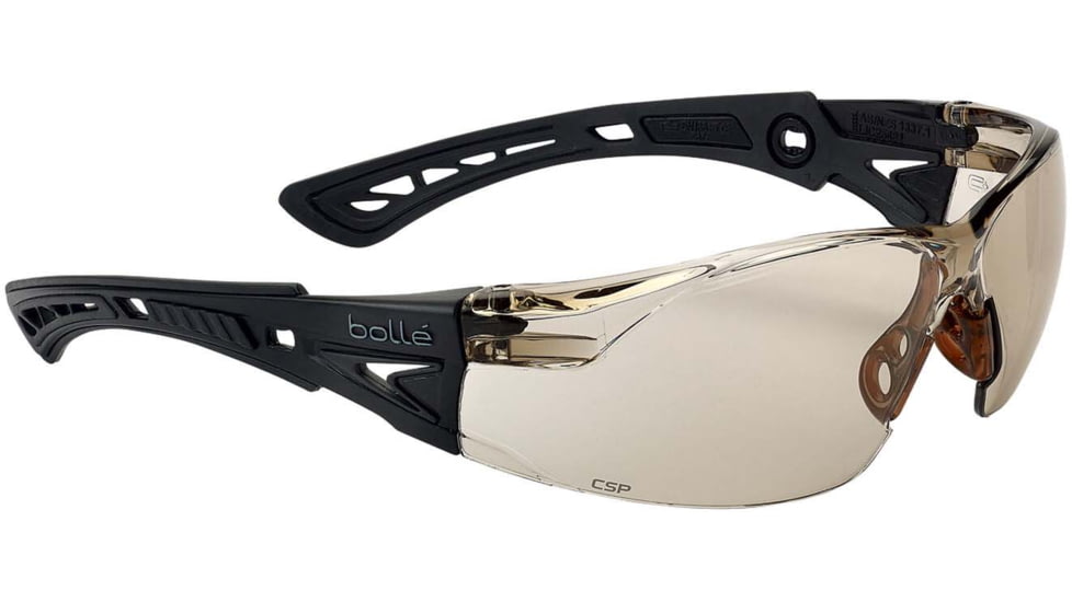 Bolle Rush+ Small Safety Glasses, Matte Black Frame, Copper BSSI Lens, PSSRUSPC142B