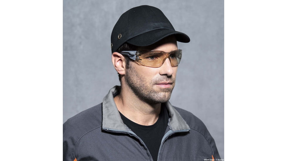 Bolle Silex + Safety Glasses, Grey/Black Frame, Clear Lens, SILEXPCSP