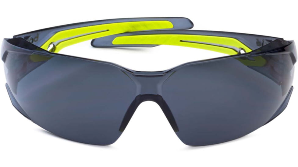 Bolle Silex Safety Glasses, Black/Yellow, Smoke Lens, SILEXPSF