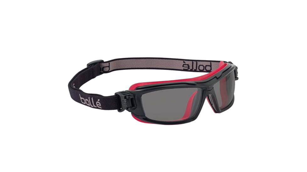 Bolle Ultim8 Safety Glasses, Black Frame, Smoke Lens, 40300