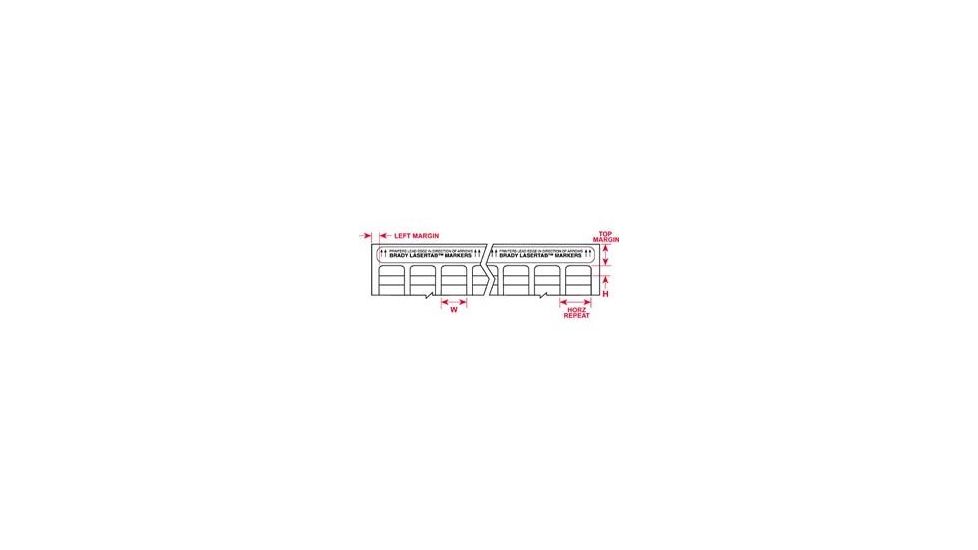 Brady Lasertab Laser Printer Labels, Brady 29684 Nylon Cloth Labels Rectangle, With Clear Overlap