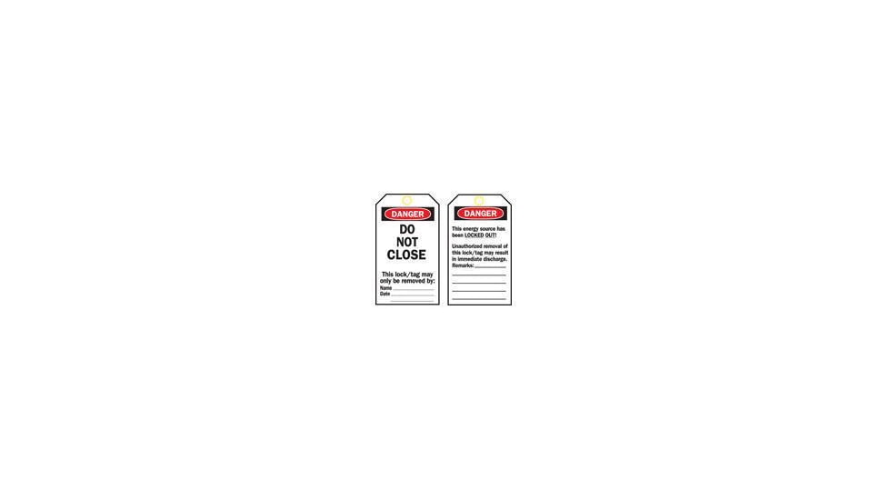 Brady Worldwide B851 5.75HX3 BK/RD/WH L/O PK25 50265