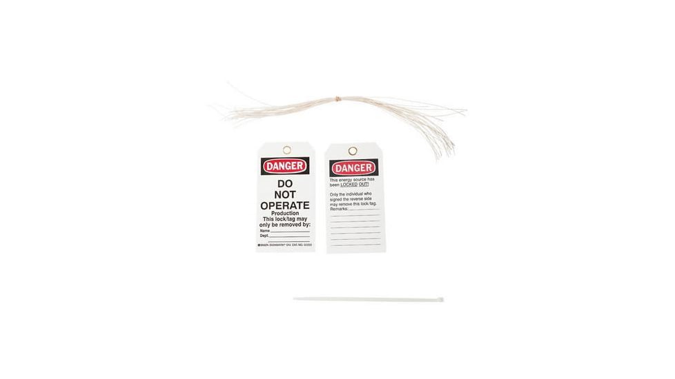 Brady Worldwide B853 5.75HX3 BK/RD/WH L/O PK25 50250