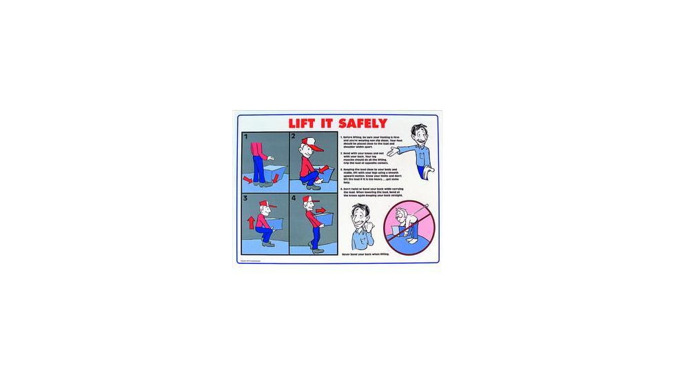 Brady Worldwide Back Lift Safety POSTER18X24IN BLSP