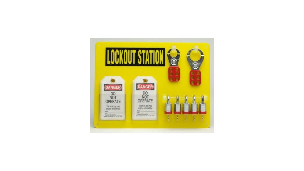 Brady Worldwide Board 5-LOCK W/STEEL Padlocks 51186