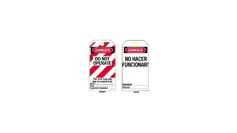 Brady Worldwide Do Not Oper Strpd L/O Tag Hdty 65671