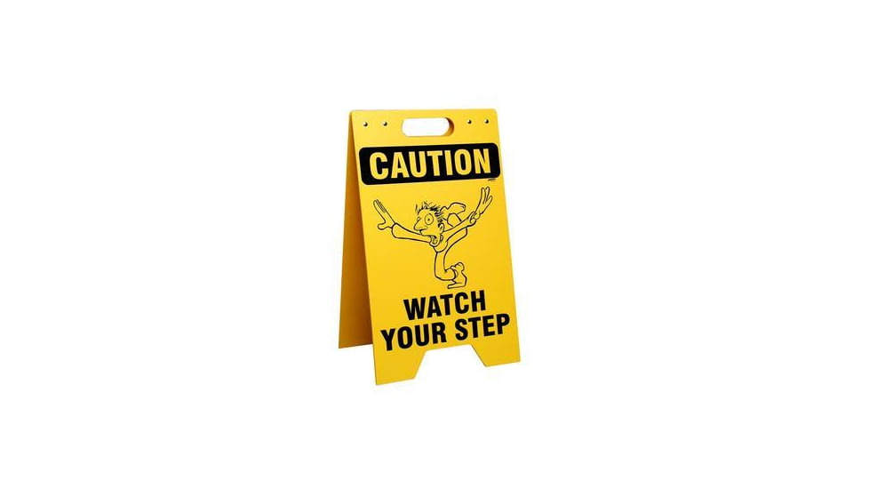 Brady Worldwide FL. Sign CAUT. Watch Step SF650E