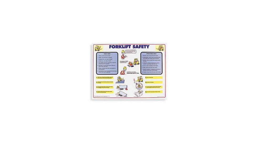 Brady Worldwide Forklift Safety Poster 18X24 FLSP