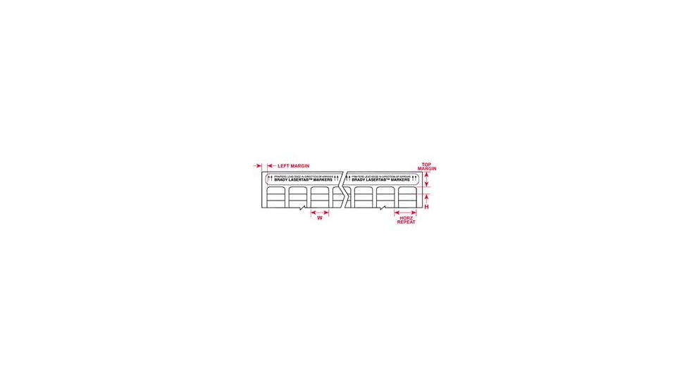 Brady Worldwide Labels Lasertab B-361 MAT'L 89401