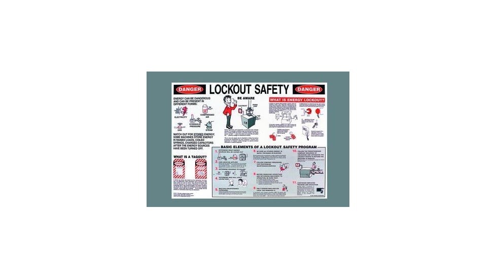 Brady Worldwide Lockout Safety Poster 18X24 LOSP8