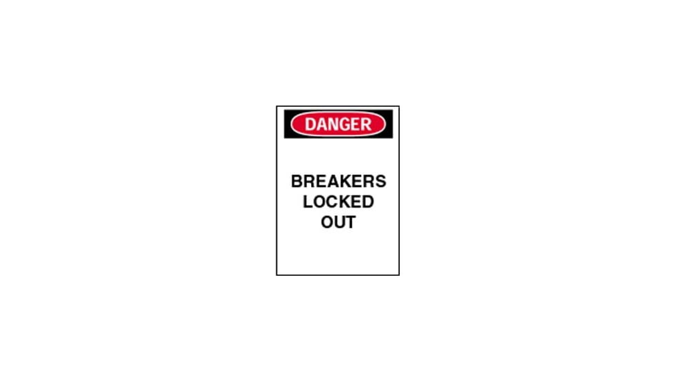 Brady Worldwide Magnetic SIGN+DANGER Breakers 66004