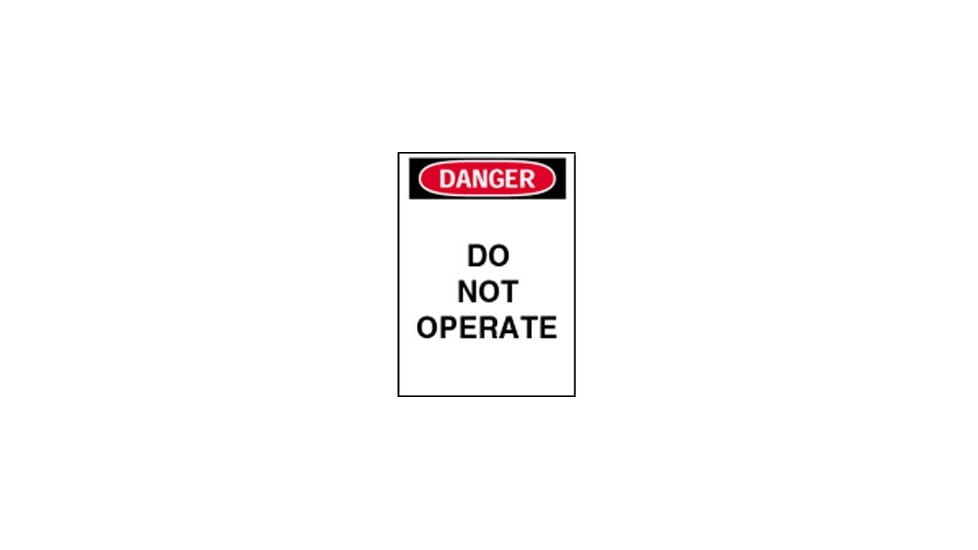 Brady Worldwide Magnetic Sign Danger Do Not 66006