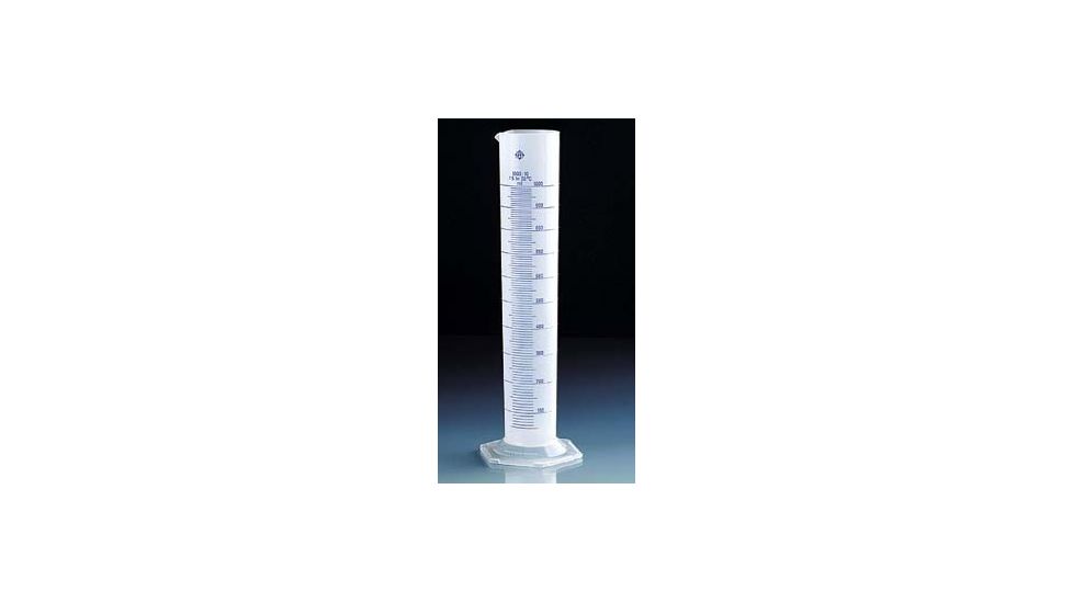 BrandTech Class B Graduated Cylinders, Polypropylene, Blue Scale, BrandTech V650081