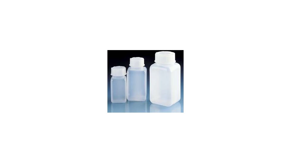 BrandTech Square Laboratory Bottles, Low-Density Polyethylene, Wide Mouth, BrandTech V92489