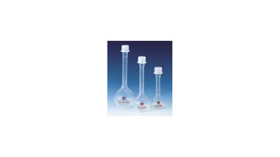 BrandTech Volumetric Flasks with Screw Caps, Class B, BrandTech V675895 Pmp Flasks