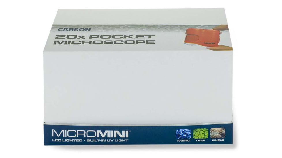 Carson 20x MicroMini Microscope Display, 2 LED, Assorted, MM-280OBG