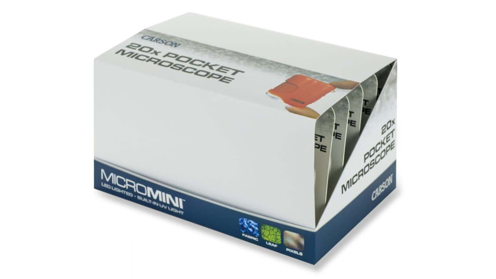 Carson 20x MicroMini Microscope Display, 2 LED, Assorted, MM-280OBG