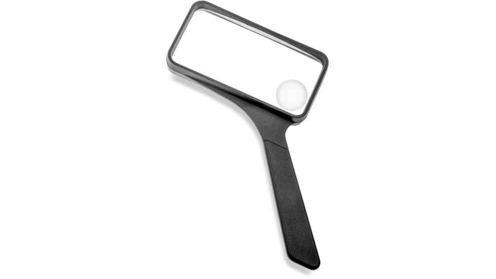 Carson 2x Rectangular Handheld Magnifier w/4.5x Spot Lens, Black, Small, SV-XP