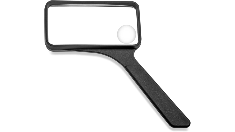 Carson 2x Rectangular Handheld Magnifier w/4.5x Spot Lens, Black, Small, SV-XP
