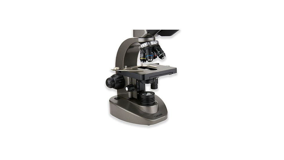 Carson 40x-1600x Table-Top Microscope w/Universal Smartphone Adapter,Black/Grey MS-160UN