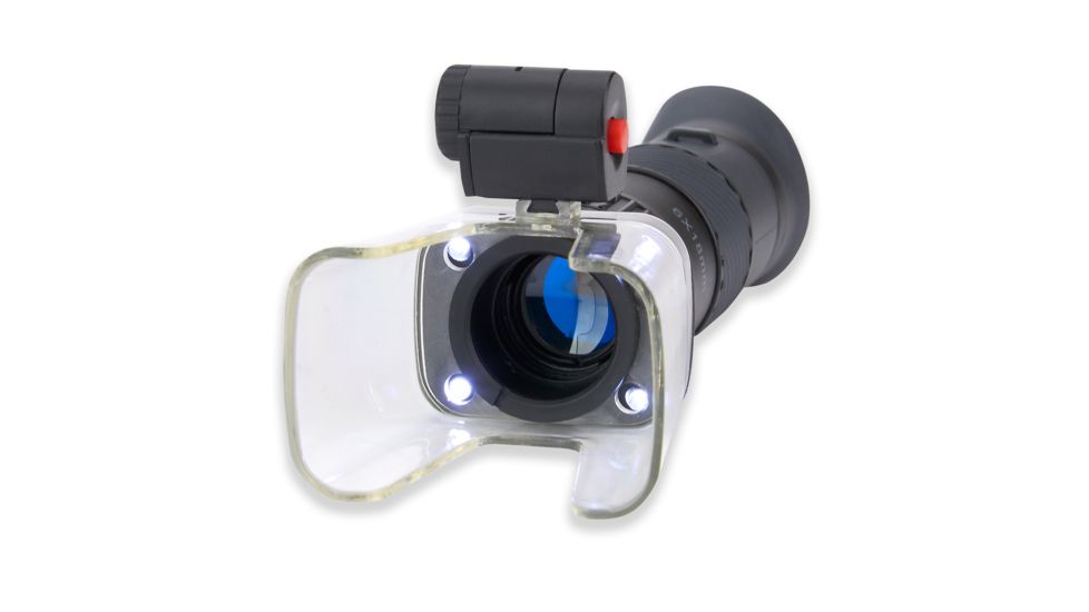 CARSON 6x18mm Monocular, 25x Microscope, 4x Loupe w/ 4 LED Lights, Black/Gray MA-60