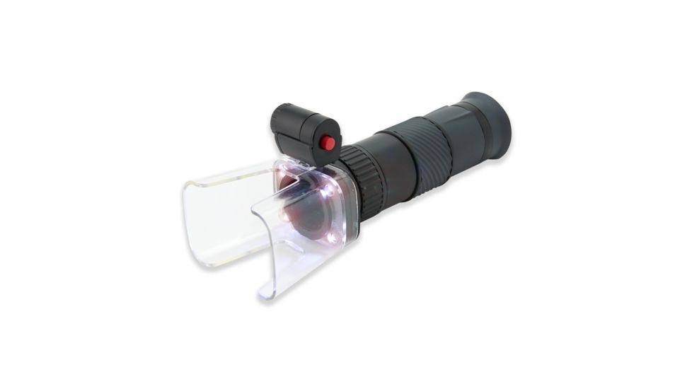 CARSON 6x18mm Monocular, 25x Microscope, 4x Loupe w/ 4 LED Lights, Black/Gray MA-60