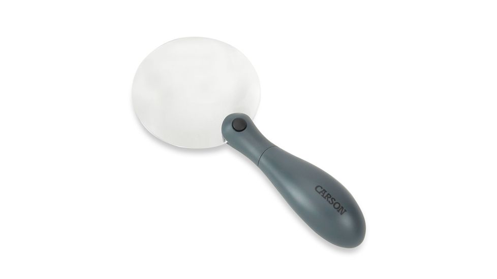 Carson ChargeIt LED Lighted Magnifier, Grey, 3.4 x 1.2 x 7.9 Inches, UM-90