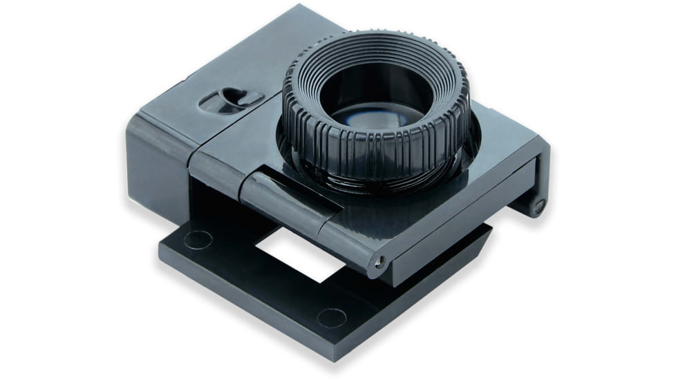 Carson LinenTest/Loupe Lighted Foldout Compact Magnifier Loupe, Black LT-10