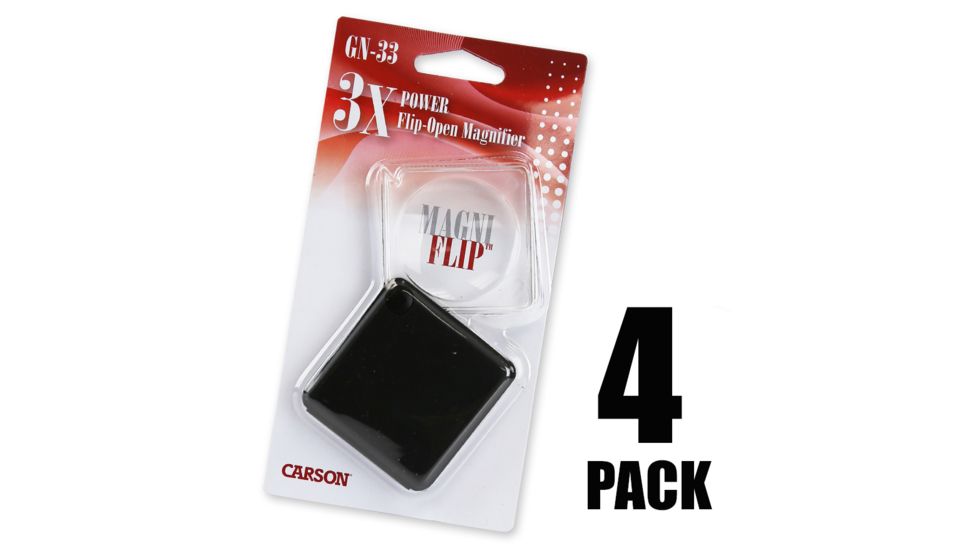 Carson MagniFlip 4 Pack Loupe,  Black, 2x2.5 GN-33MU
